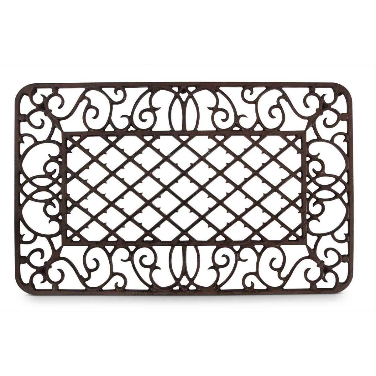 Paillasson rectangulaire fonte marron, DECORATION D’AUTREFOIS