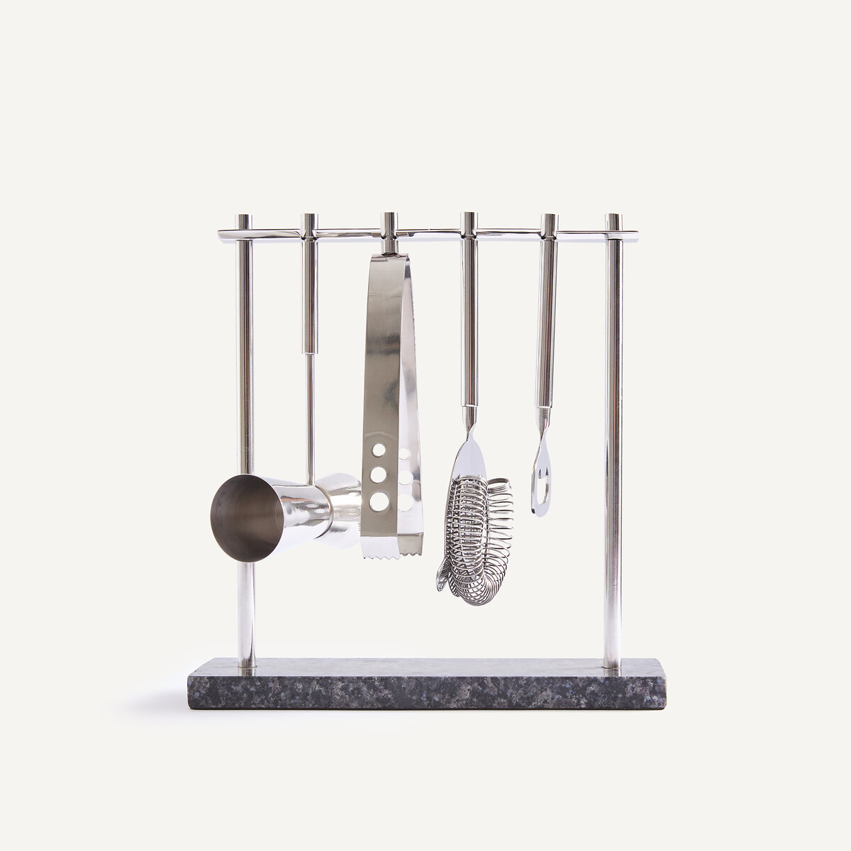 Set à cocktail en inox sur support, REGENT chrome/noir, AM.PM