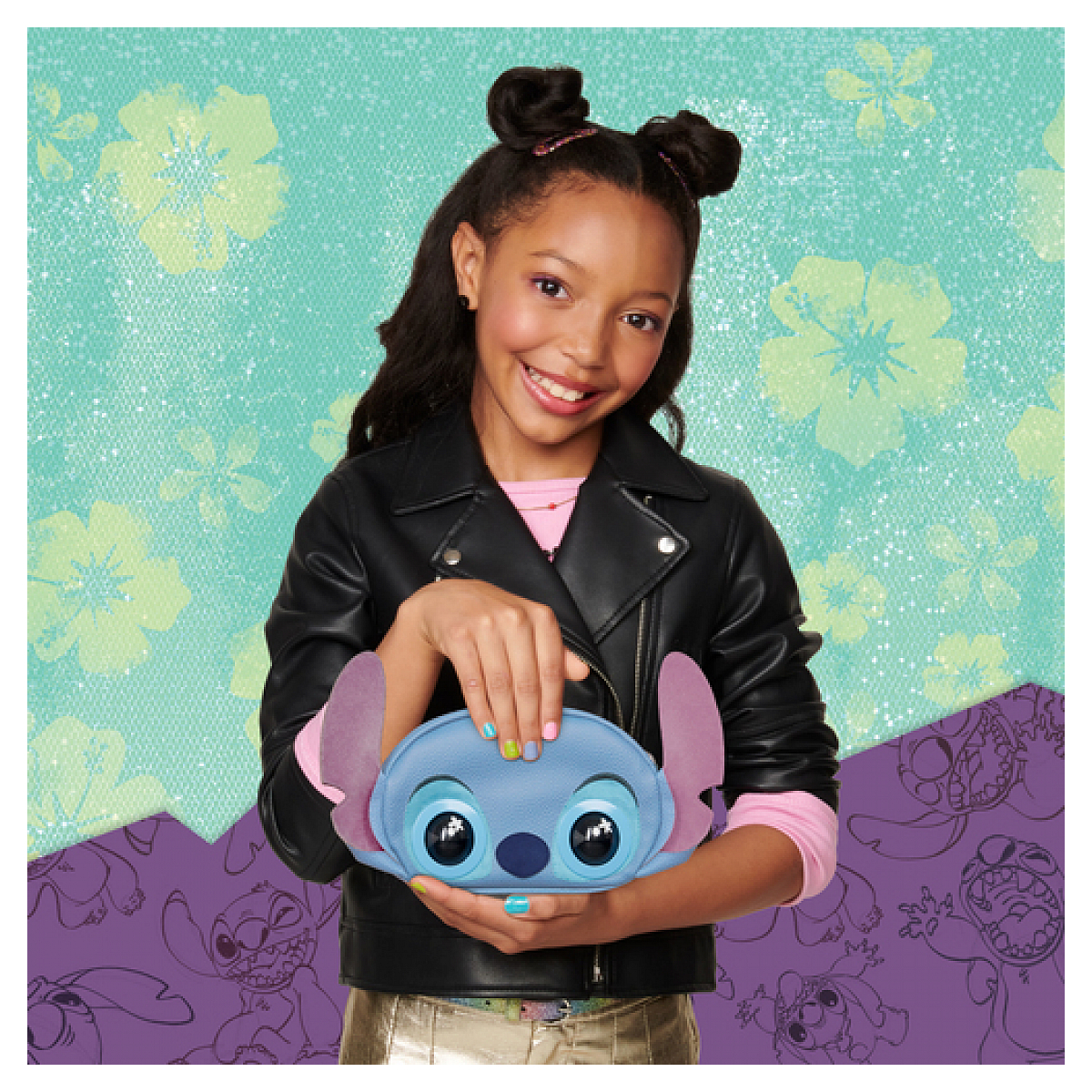 Purse Pets - DISNEY Stitch- sac a main interactif couleur unique, SPINMASTER