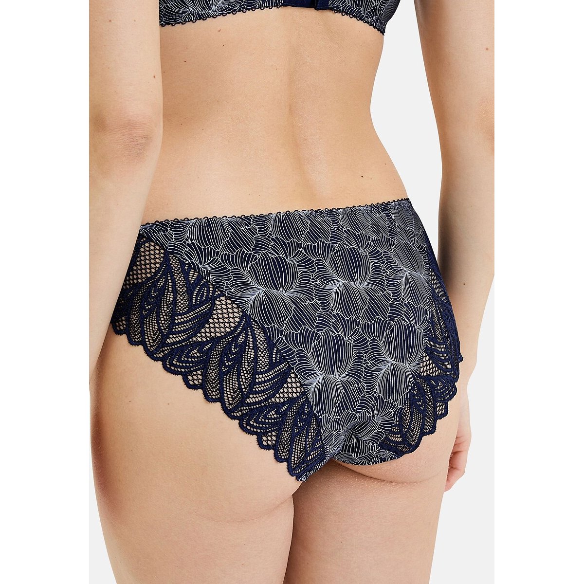 Slip aus Spitze und Mikrofaser SABRINA koralle marine, SANS COMPLEXE