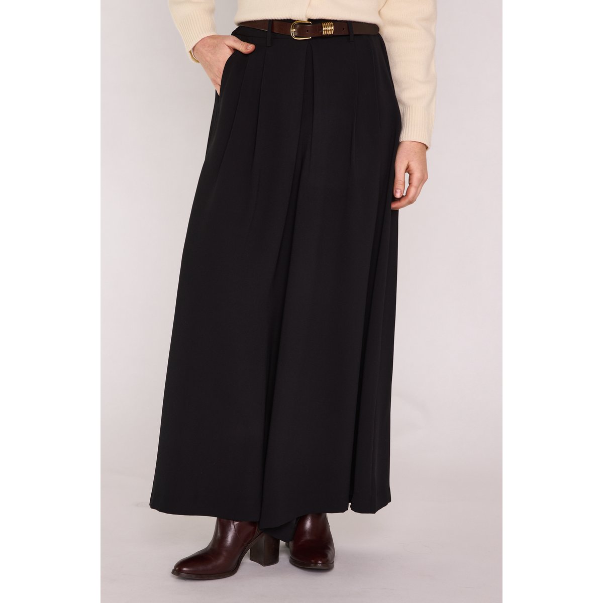 Pantalon large TATIANA noir, Maison 123