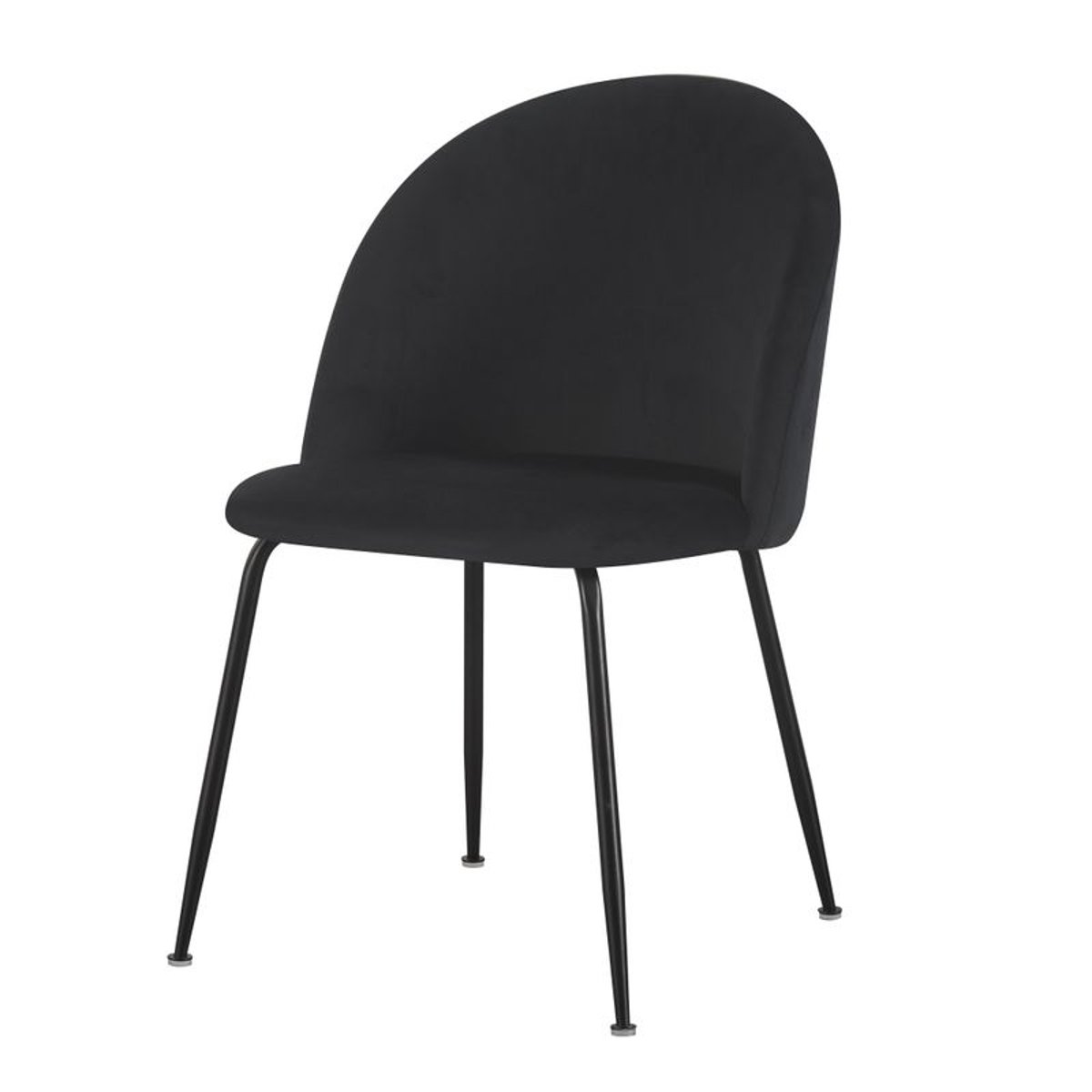 Chaise repas velours noir, ZAGO