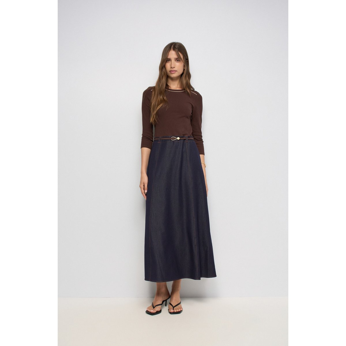 ROBE BI-MATIÈRE bleu foncé, SALSA JEANS