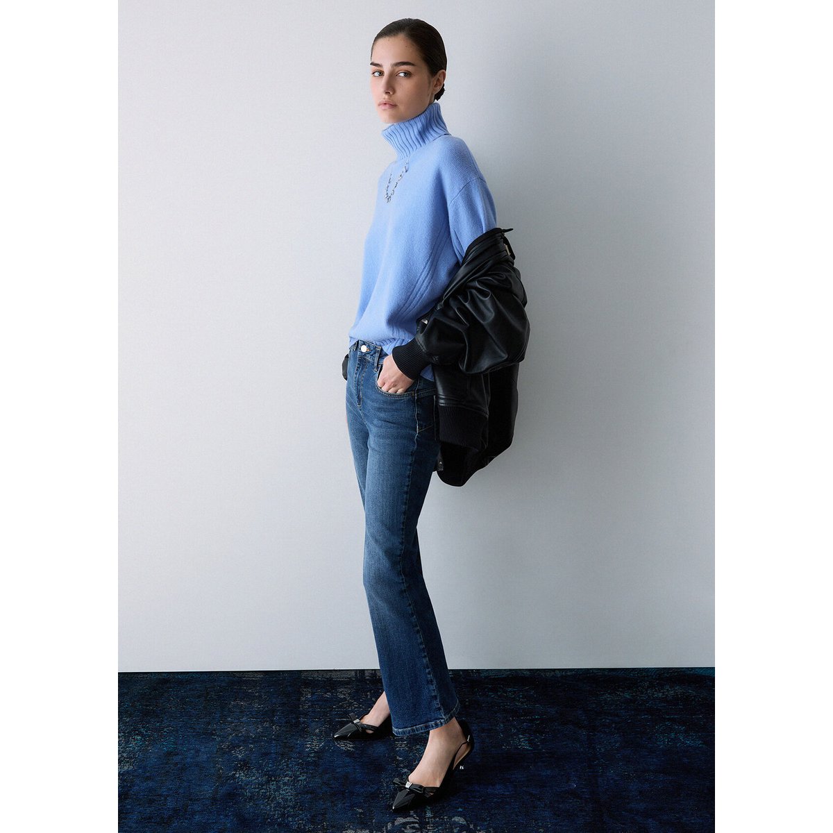 Jean bootcut avec strass denim bleu, LIU JO