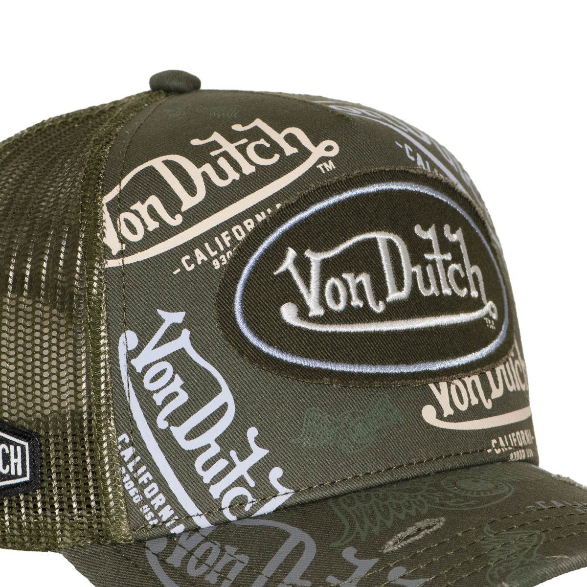 Casquette Trucker Cafe kaki/bleu/beige/noir, VON DUTCH