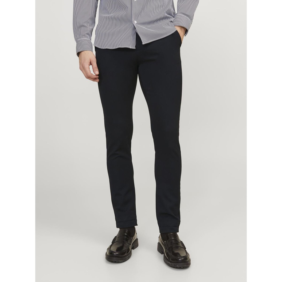 Chino slim Jpstmarco noire - black, JACK & JONES
