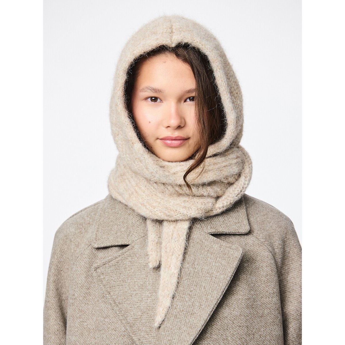 Echarpe capuche Rebekka greige, PIECES