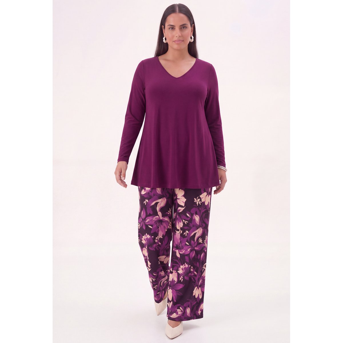 Tunique avec manches longues violet, YOEK