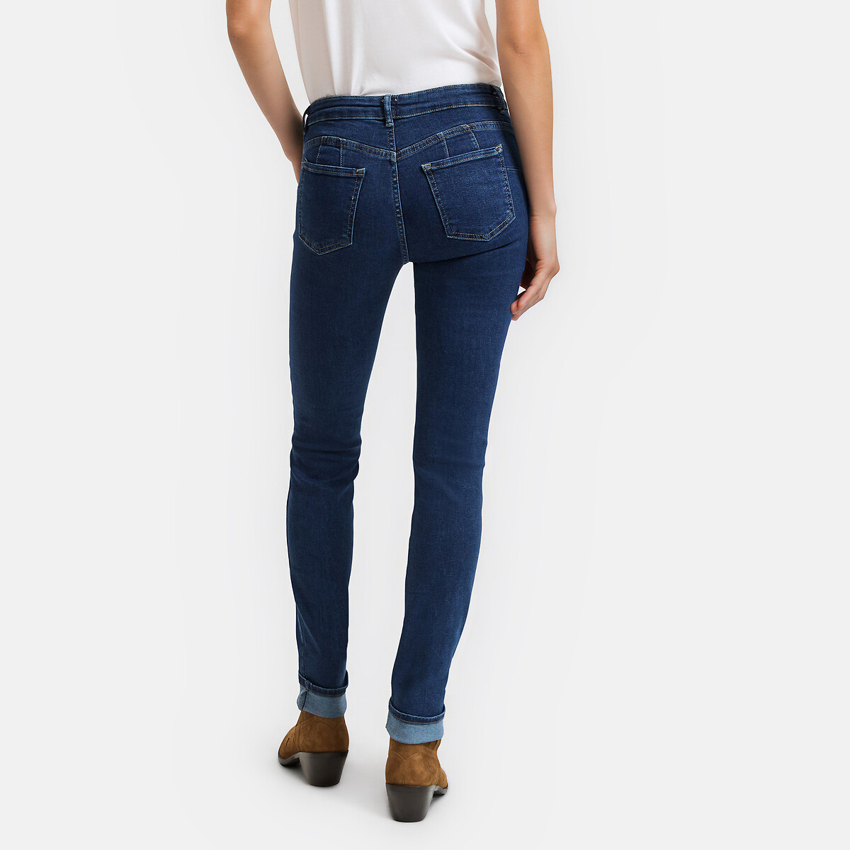 Push-up-Jeans, Slim-Fit, extrakomfortabel natur, LA REDOUTE COLLECTIONS