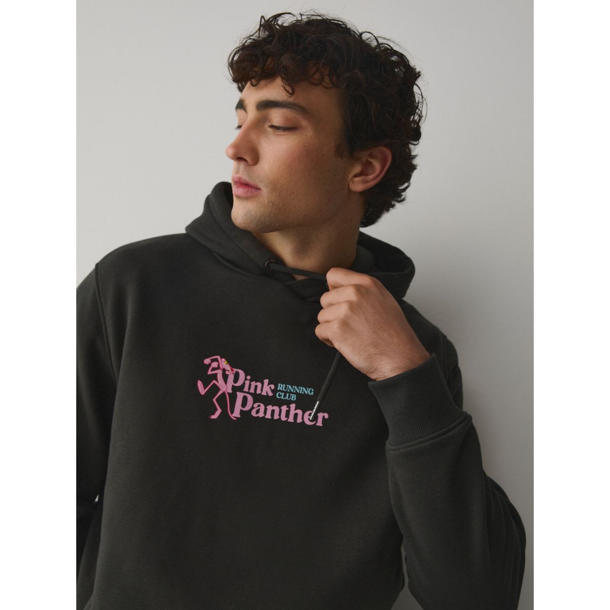 Sweat à capuche à motif panther sous licence gris ardoise, NEXT