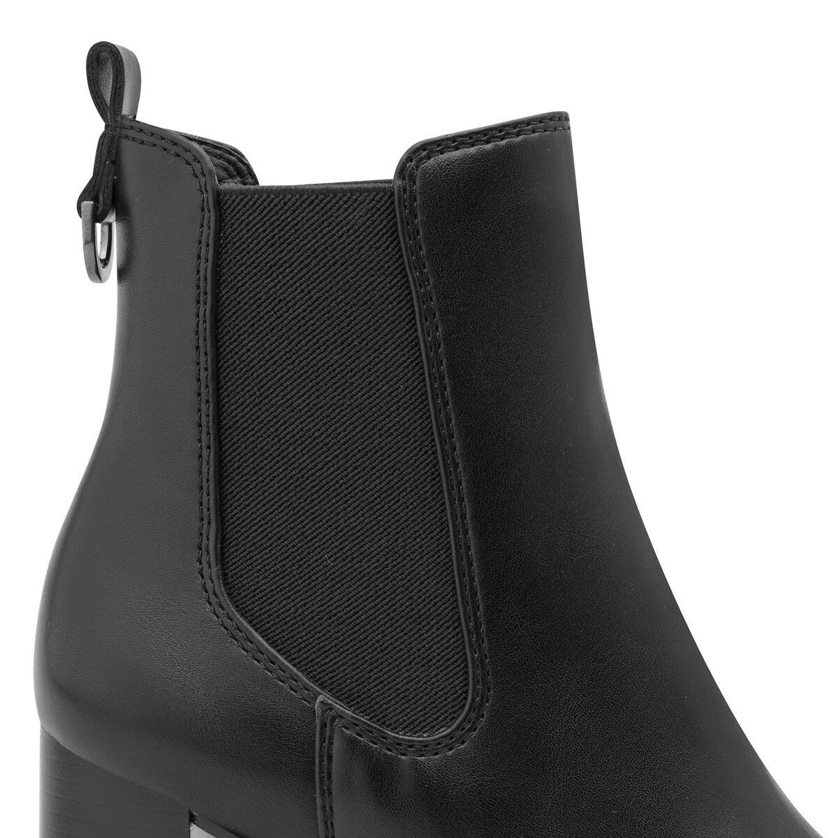 Botines de tacón negro liso, TAMARIS