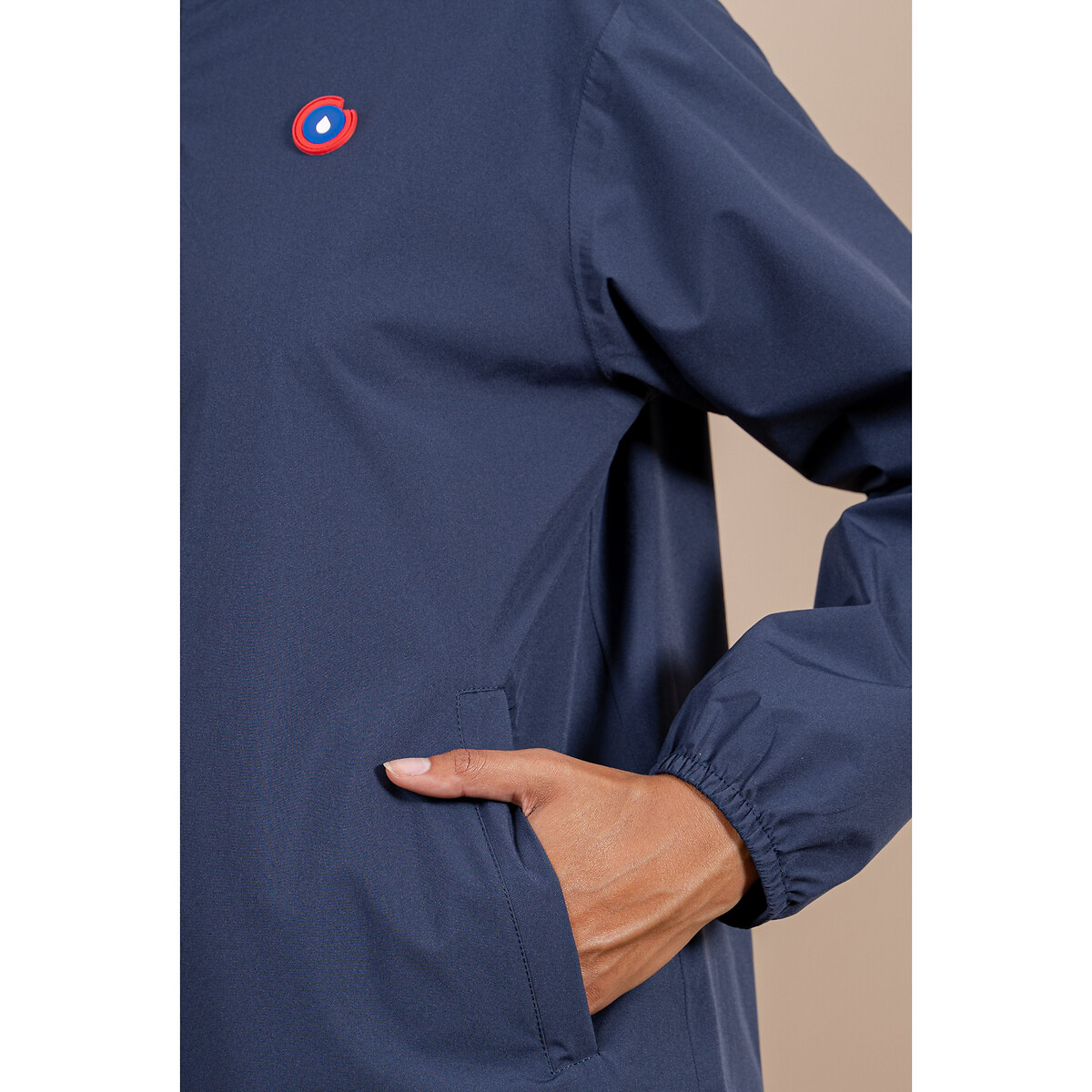 Coupe-vent court zippé unisexe PASSY indigo, FLOTTE