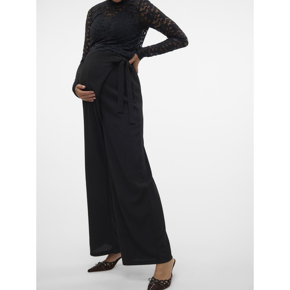 Pantalon À Jambe Large noire - black, MAMA LICIOUS