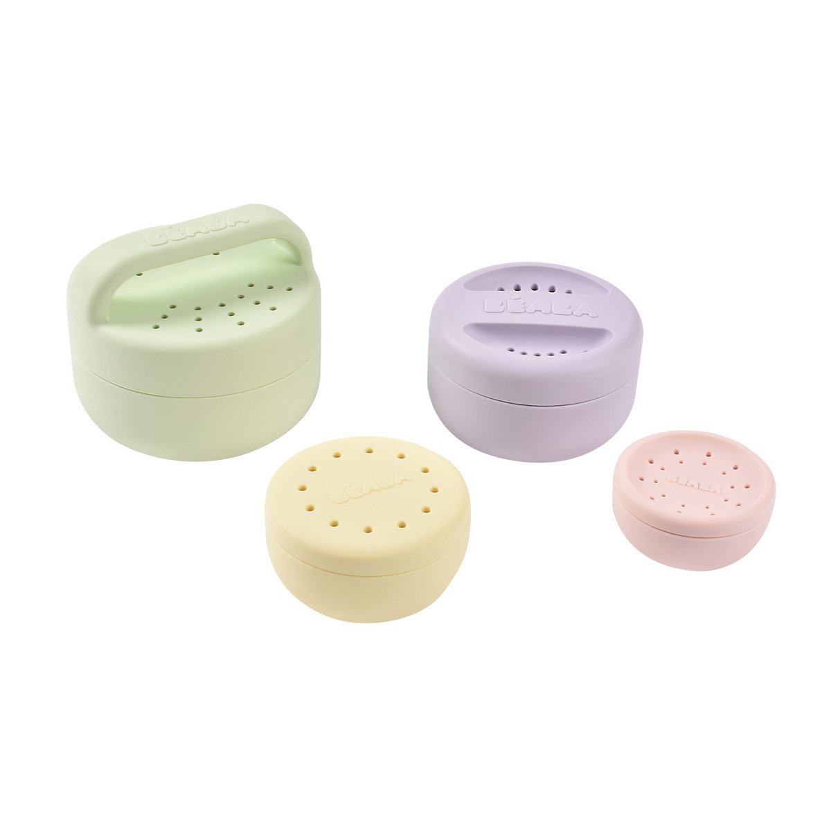 Jouets de bain bébé en silicone menthe, BEABA