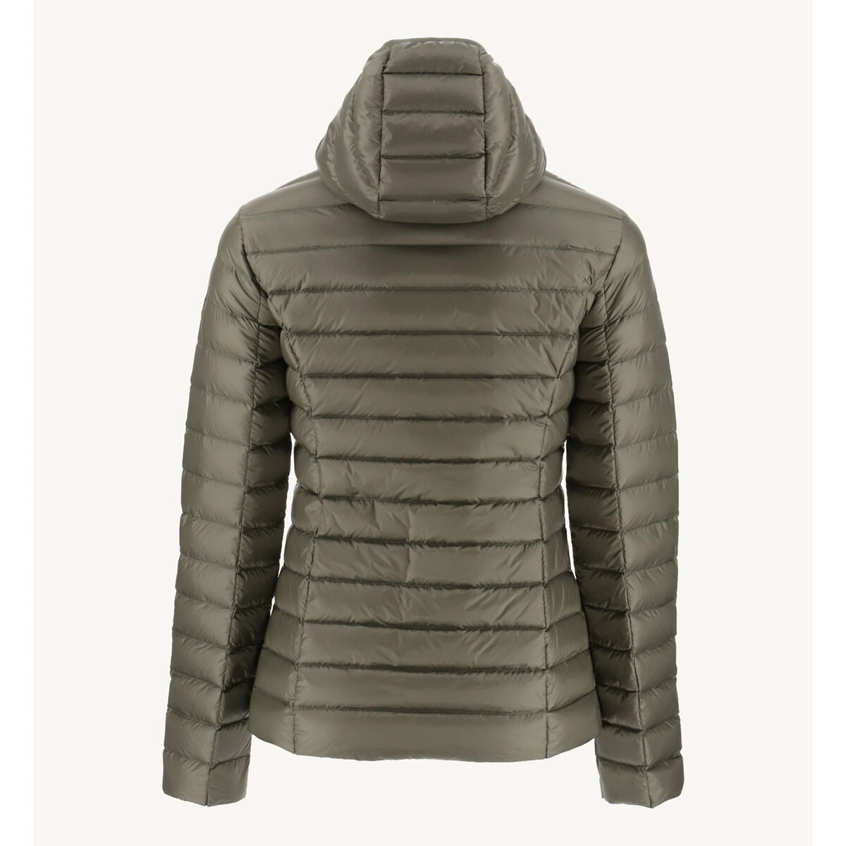 Cloe Quilted Padded Jacket with Hood and Zip Fastening military khaki, JOTT