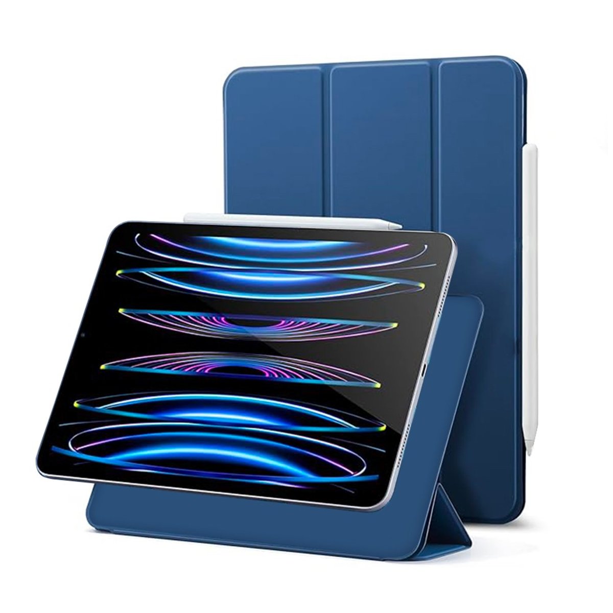 Etui à fixation magnétique pour iPad Pro 11" bleu, EVETANE
