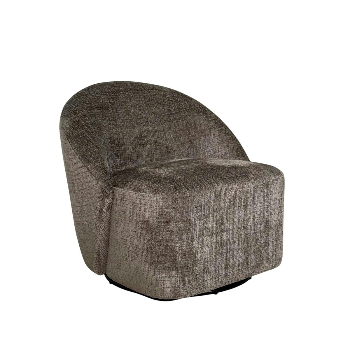 Fauteuil pivotant en tissu doux - IENA gris, PIER IMPORT