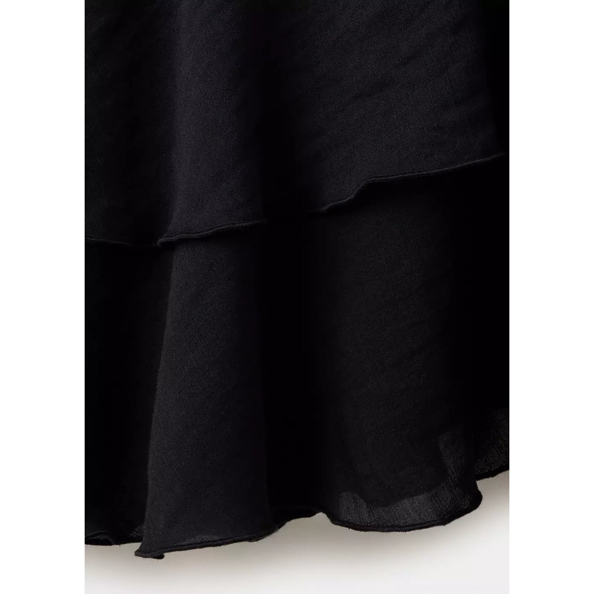 Robe fluide volants noir, MANGO