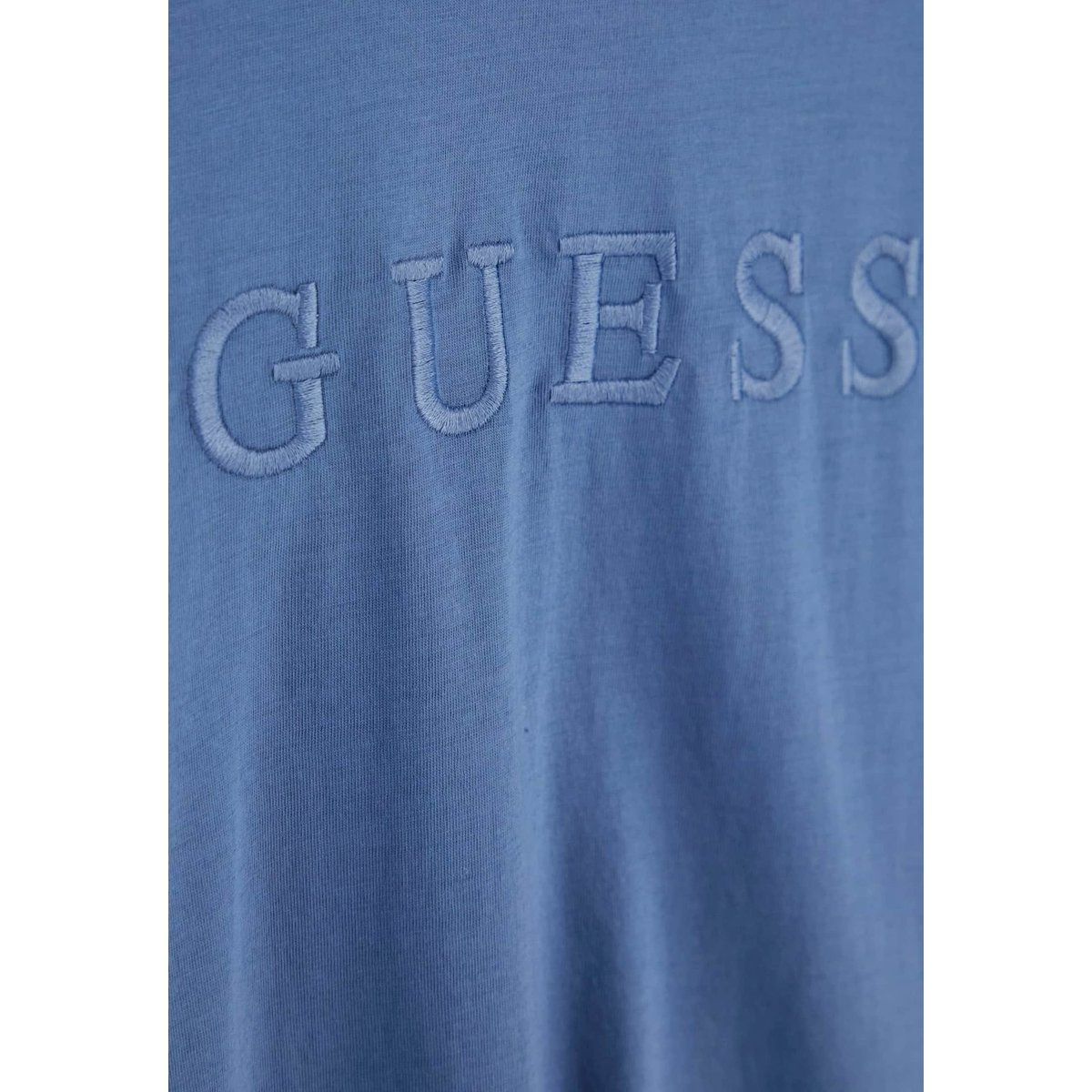 T-Shirt Logo Brodé bleu clair, GUESS