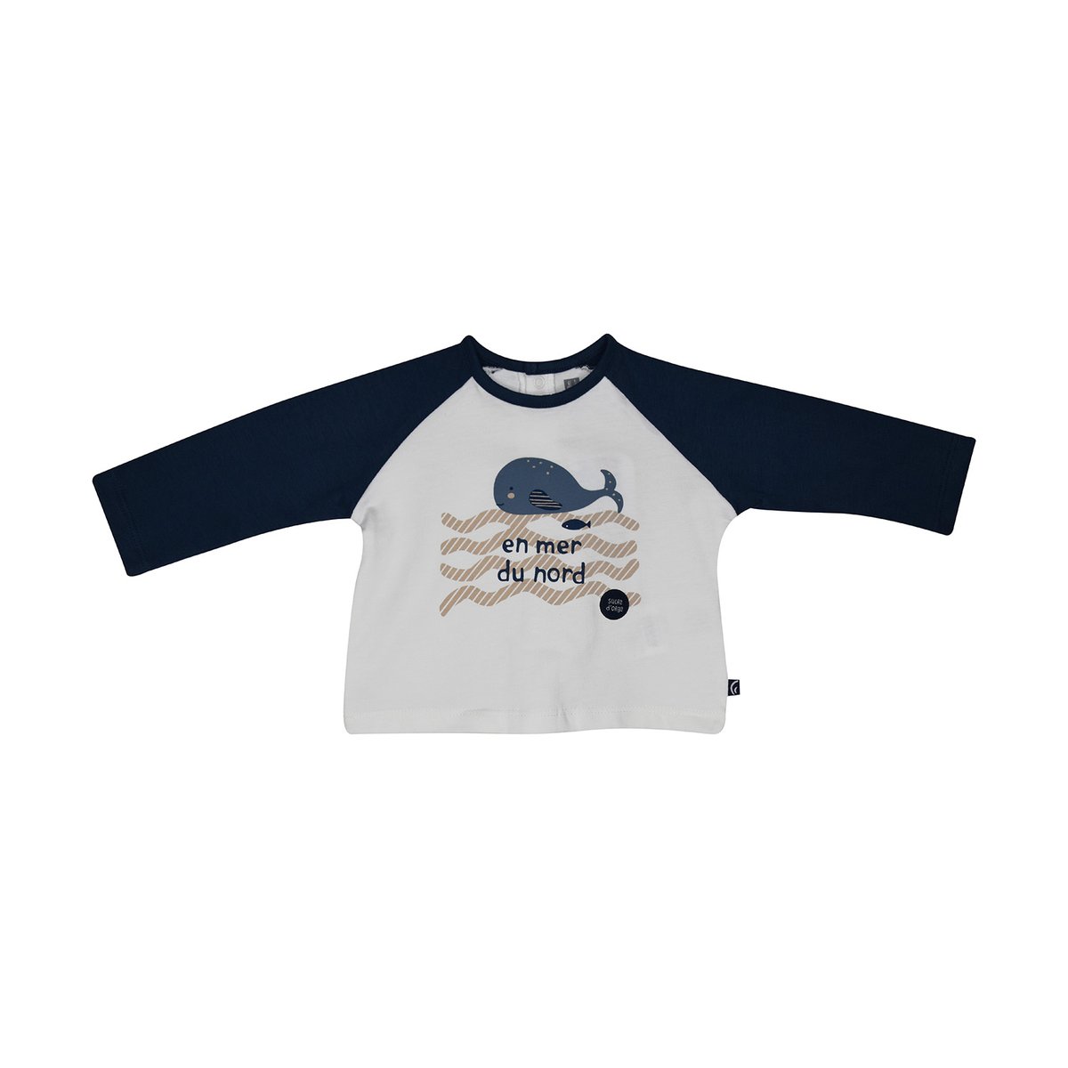 Tshirt pantalon bavoir pieter maille beige, SUCRE D'ORGE