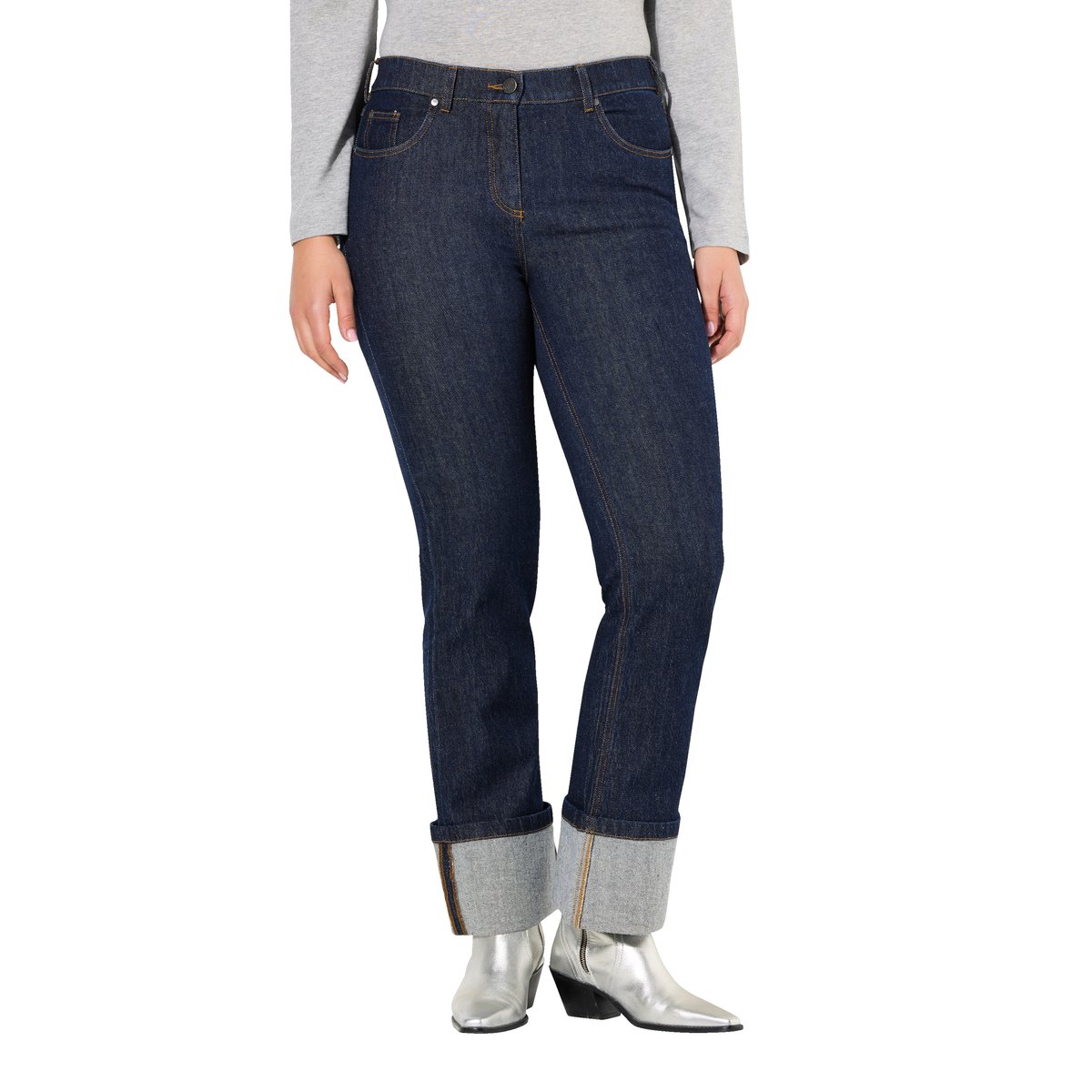 Jean Mary en denim extensible lavage rincé, ULLA POPKEN