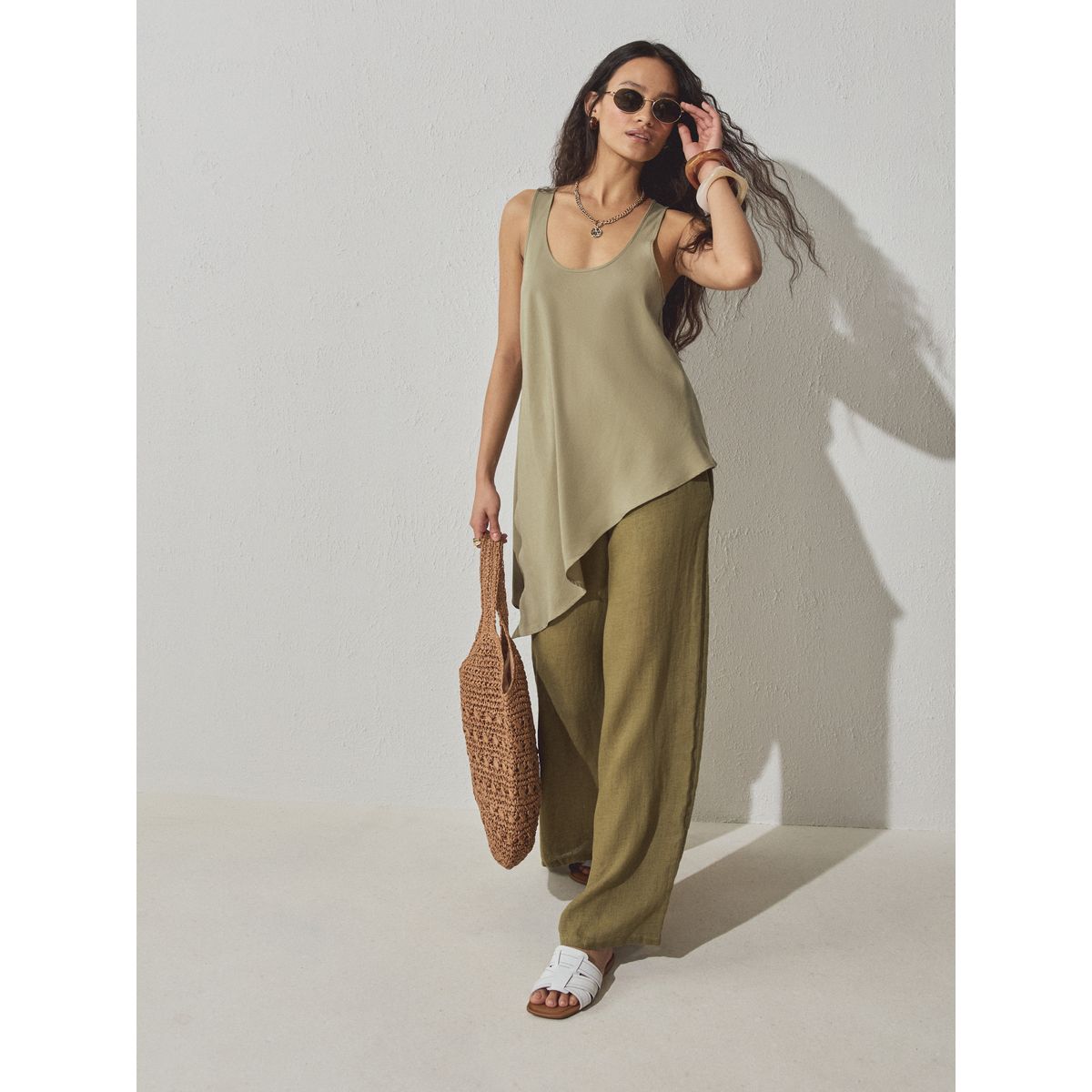 Mules sandales surpiquées forever comfort® blanc, NEXT