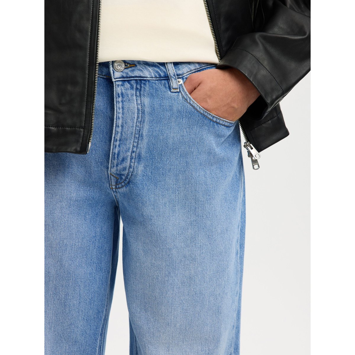 Jean Loose Fit light blue denim, SELECTED