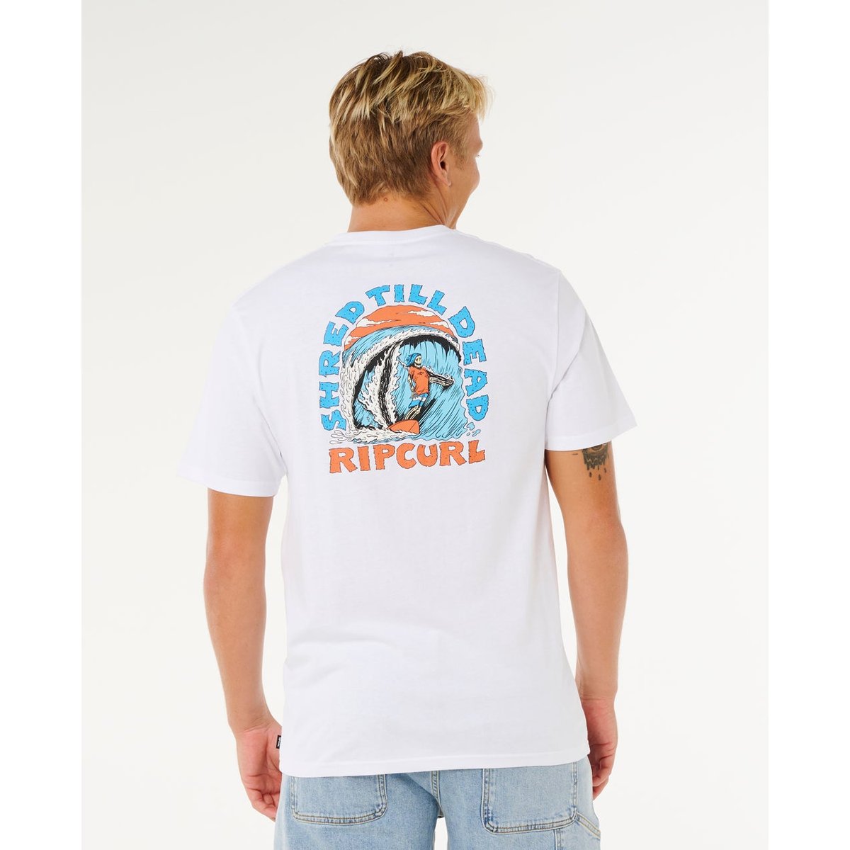 T-shirt à manches courtes Shred Til blanc, RIP CURL