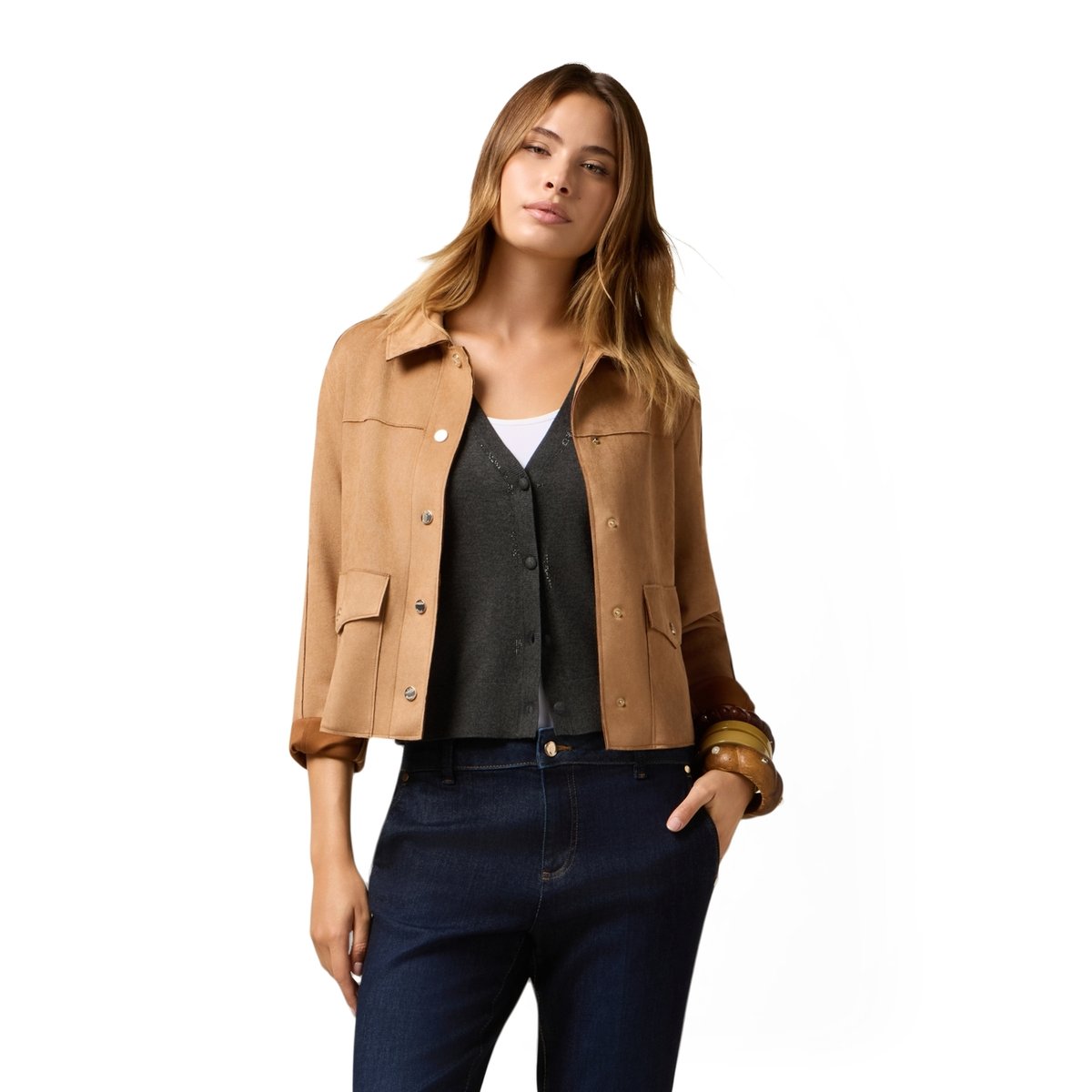 Veste courte marron, OLTRE