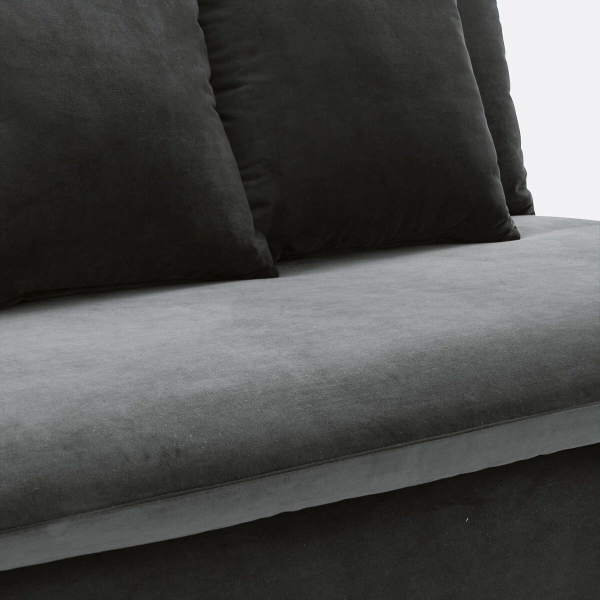 Banquette modulable velours, Ivete gris anthracite, LA REDOUTE INTERIEURS