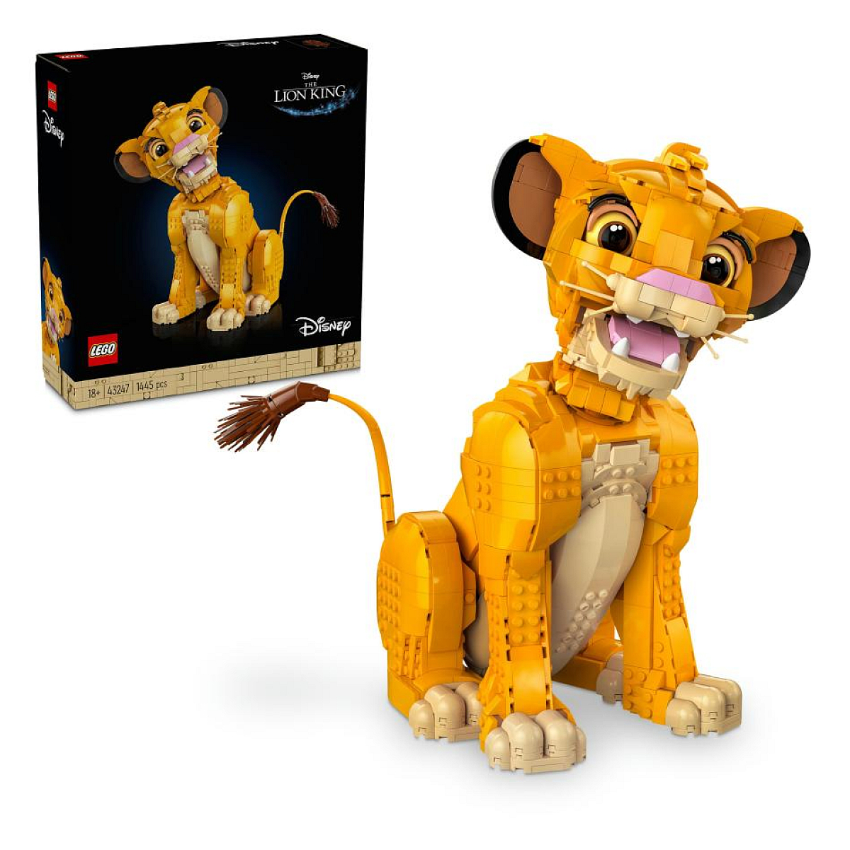 LEGO Disney - Figurine Simba, le jeune Roi lion - Kit de Construction 43247 jaune, LEGO