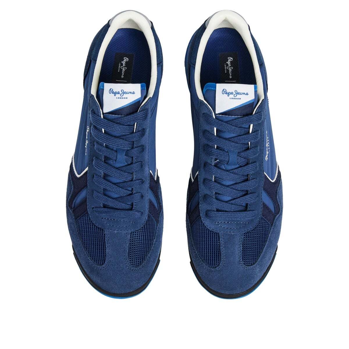 Marvin - Baskets Rétro Avec Détails En Daim bleu jean foncé, PEPE JEANS