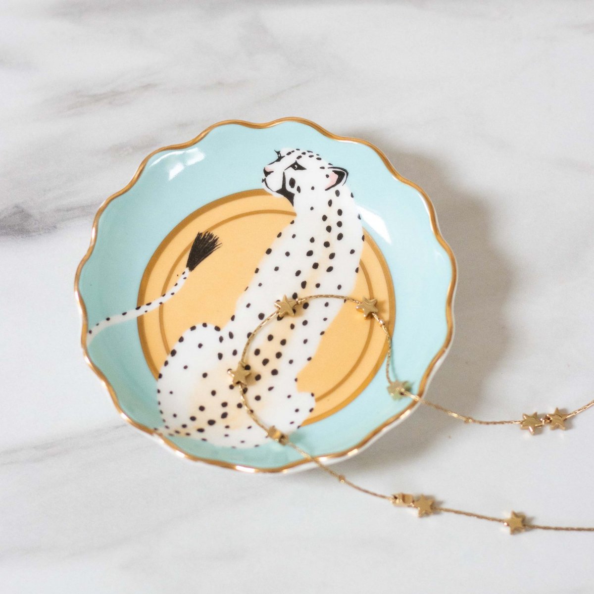 Petite assiette Léopard Trinket multicolore, YVONNE ELLEN