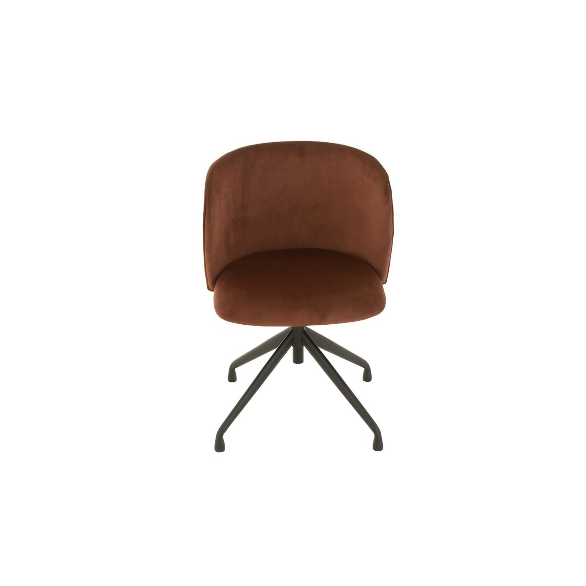 Chaises pivotantes réglables en hauteur velours (lot de 2) - MIA marron, HELLIN, DEPUIS 1862