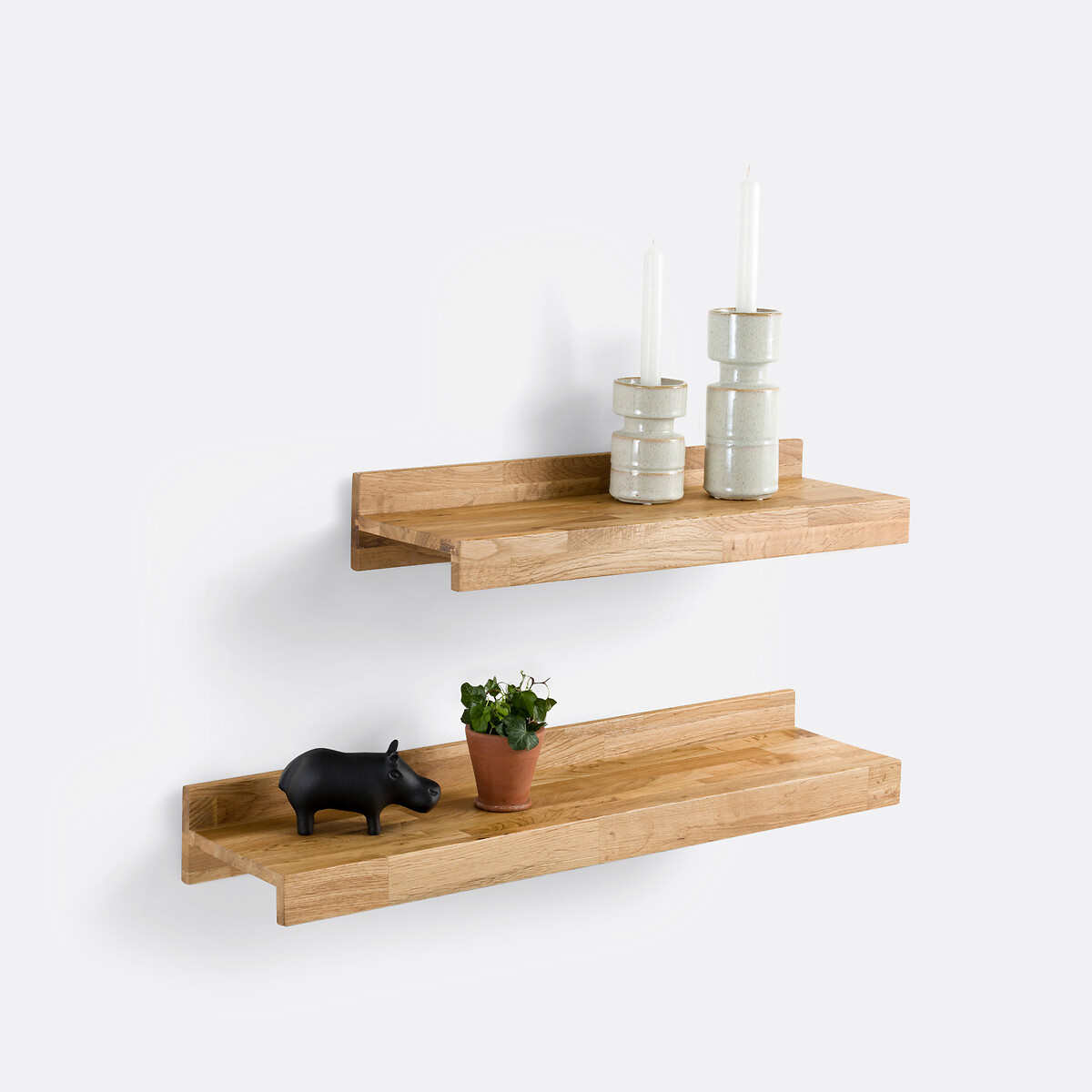 Etagère murale, en chêne massif, longueur 60 cm, HIBA naturel, LA REDOUTE INTERIEURS