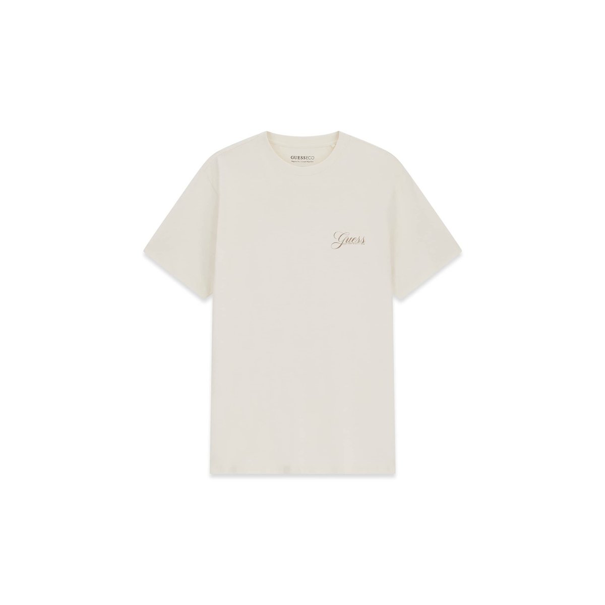 T-Shirt Avec Logo Imprimé crème, GUESS
