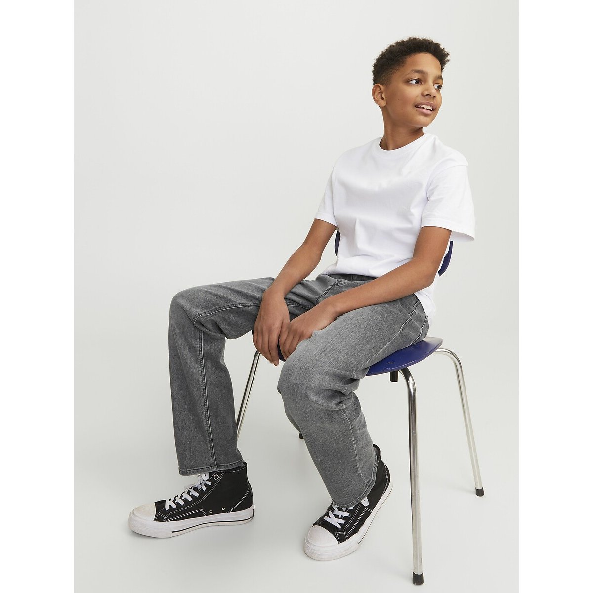 Jean coupe décontractée denim gris, JACK & JONES JUNIOR