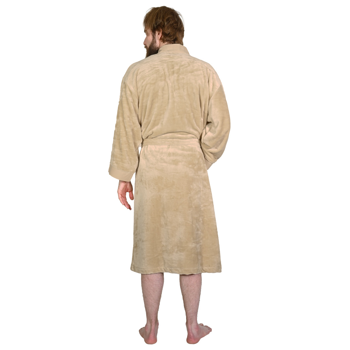 Robe de chambre velours léger mixte LAHTI ficelle, SENSEI MAISON