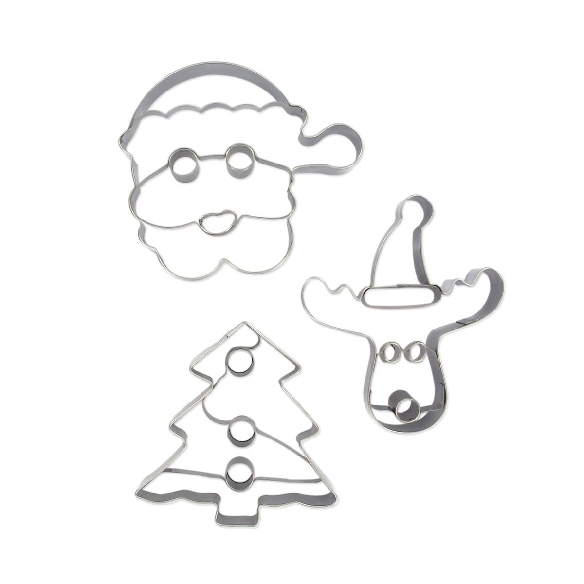 Set de 3 emporte-pièces de Noël inox, ZENKER