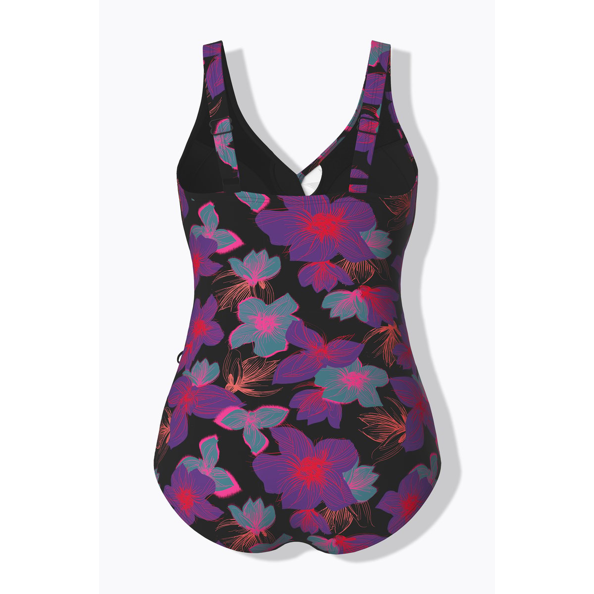 Maillot de bain à fleurs noir, ULLA POPKEN
