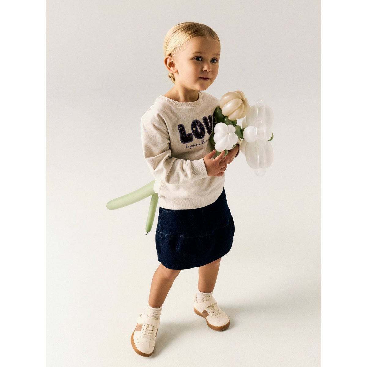 Sweat-Shirt blanc - peyote melange1, NAME IT