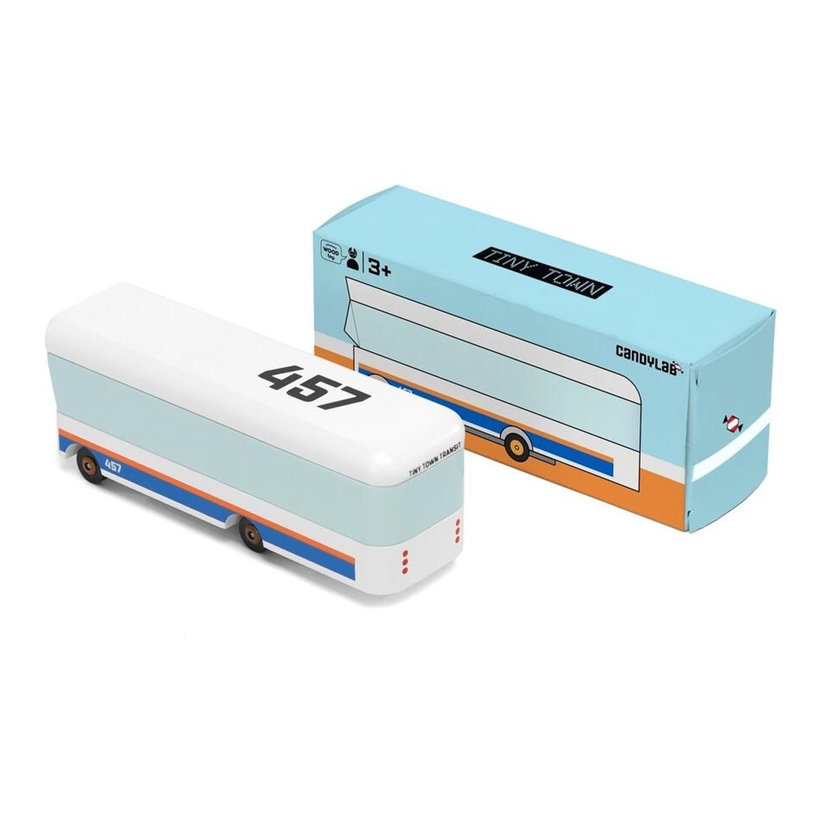 Tiny Town Bus blanc, CANDYLAB TOYS