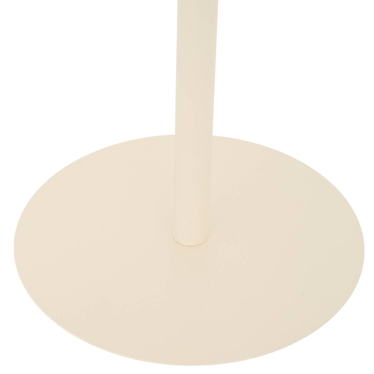 Table d'appoint en métal plateau organique SORA beige, ATMOSPHERA