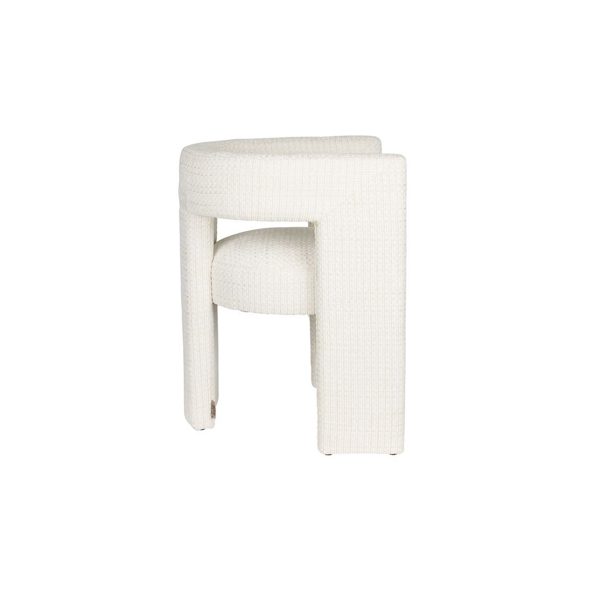 Fauteuil design en tissu, MEDINA blanc, DUTCHBONE