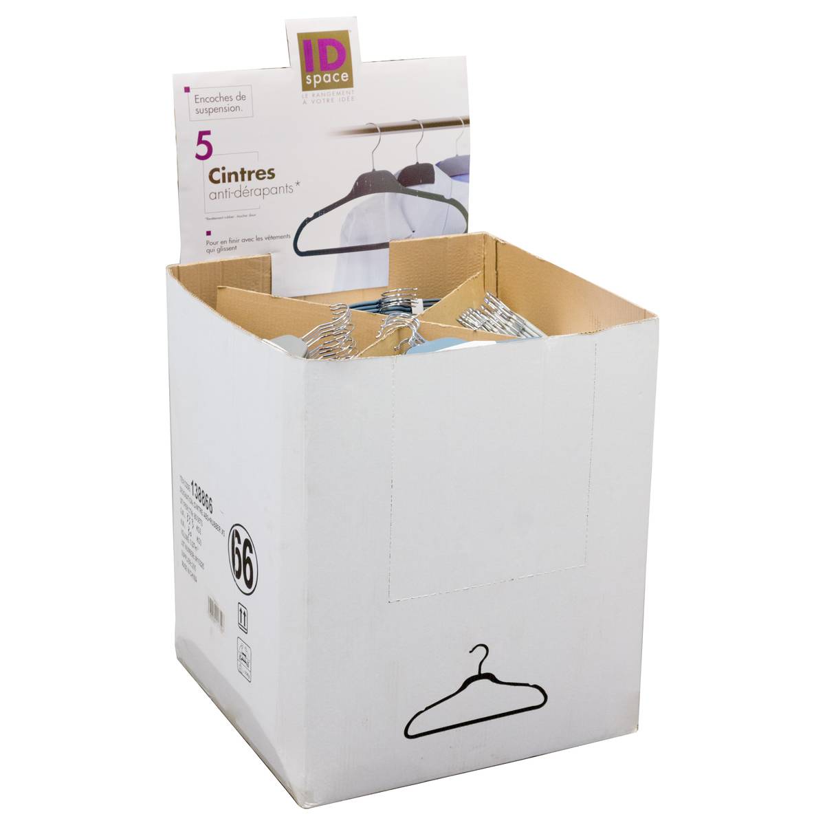 Lot de 5 cintres avec revêtement antidérapant HANG'UP bleu, 5FIVE SIMPLY SMART