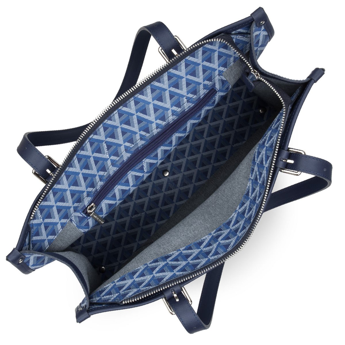 Sac cabas épaule, Made in France IKON bleu électrique, LANCASTER