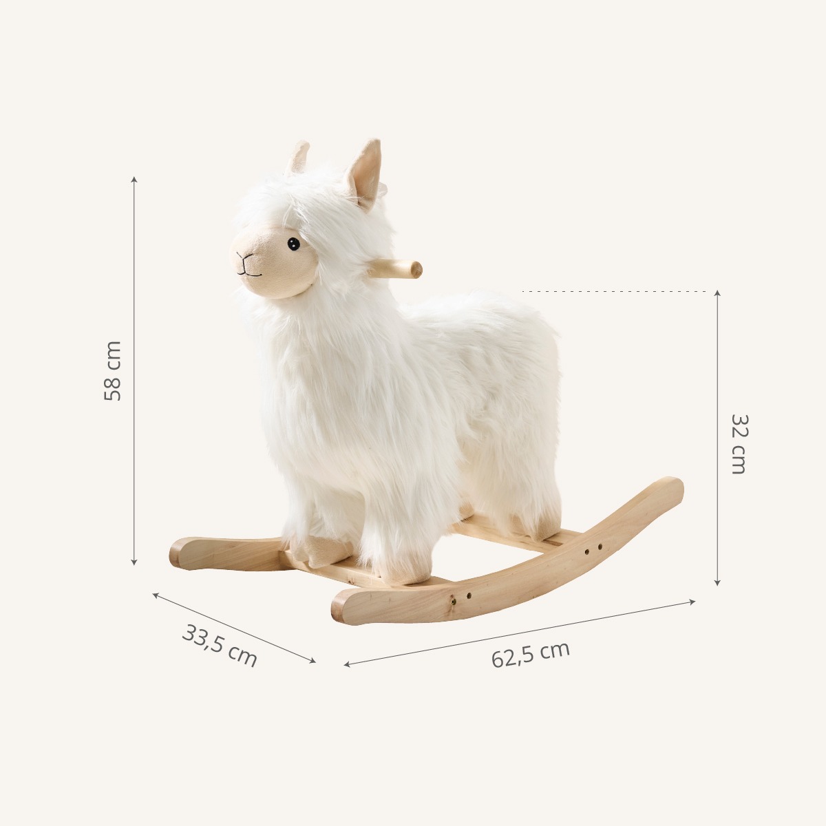 Cheval à bascule alpa blanc, PETITE AMELIE