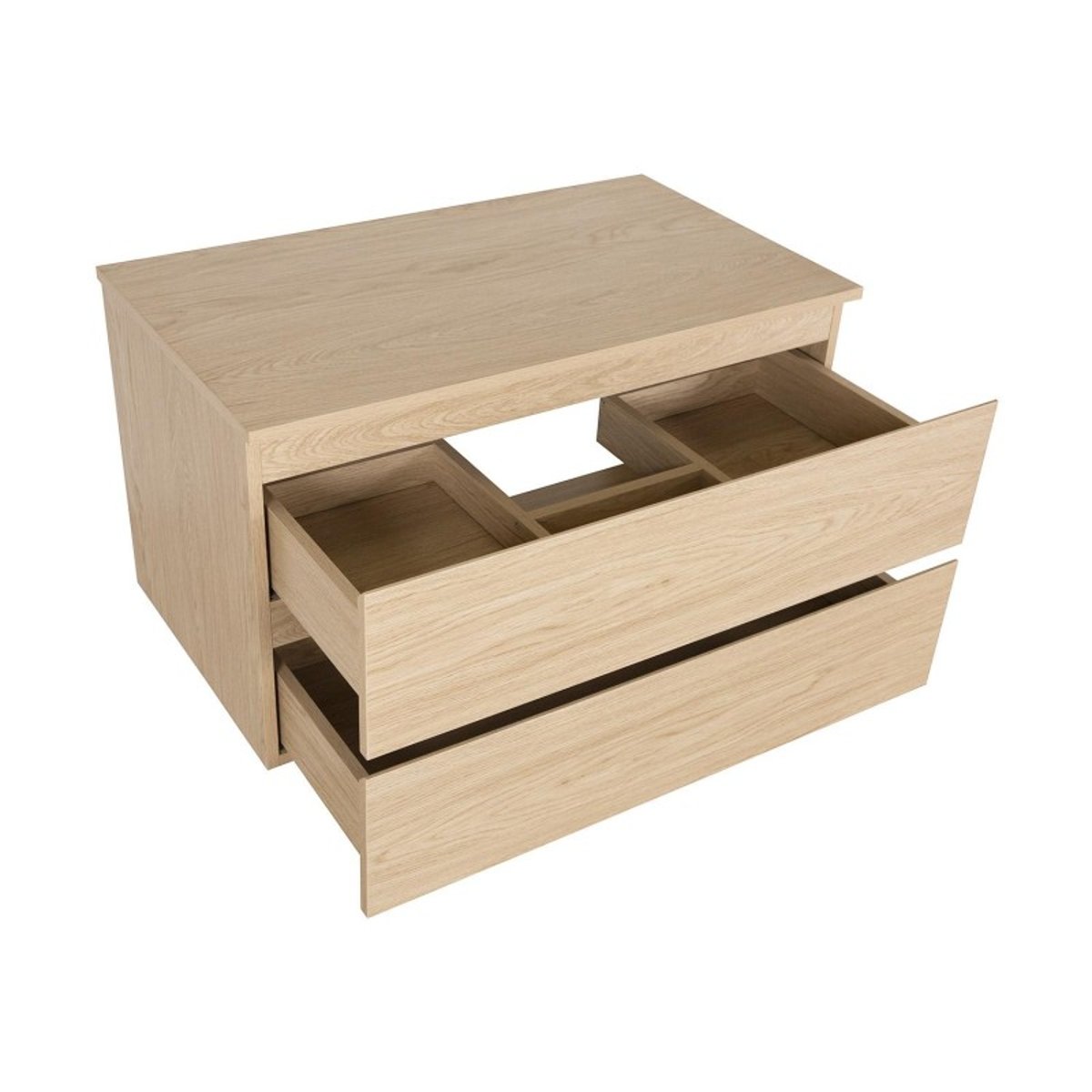 Meuble simple vasque décor chêne 80 cm SORRENTO chêne, MOB IN