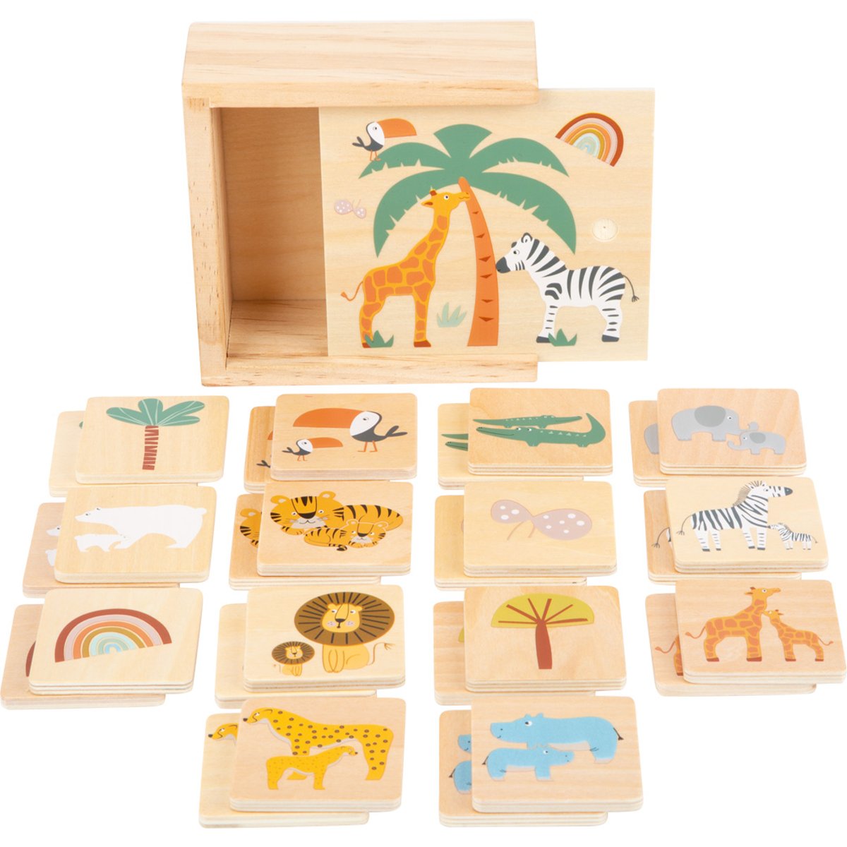 Jeu de mémo Safari beige, SMALL FOOT COMPANY