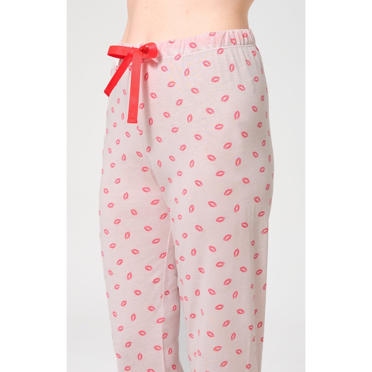 Pyjama boutonné en lyocell imprimé Kiss nude, ARTHUR